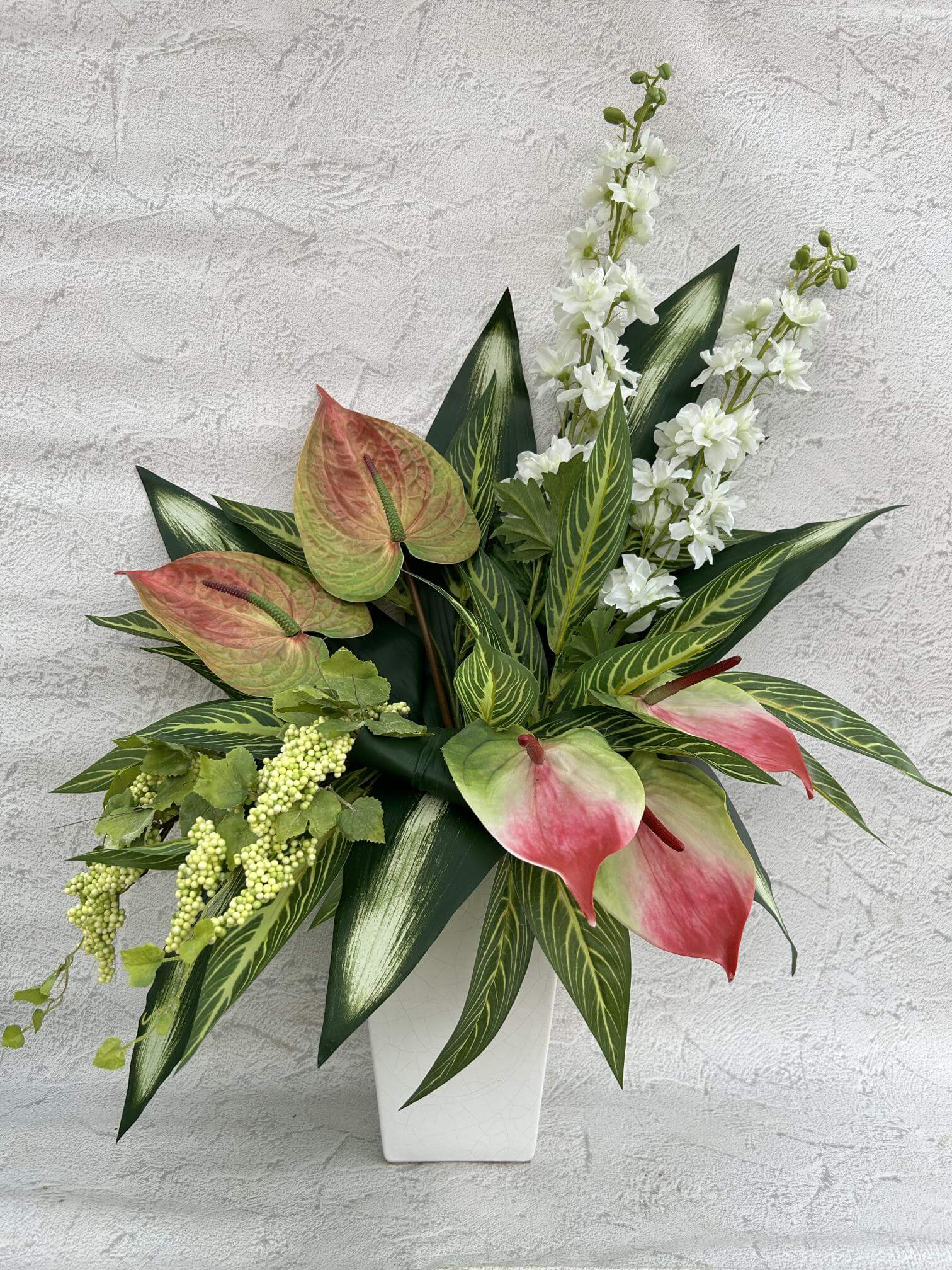 野沢園blog　東京近郊グリーンレンタル　アーティフィシャルフラワーのアレンジメント