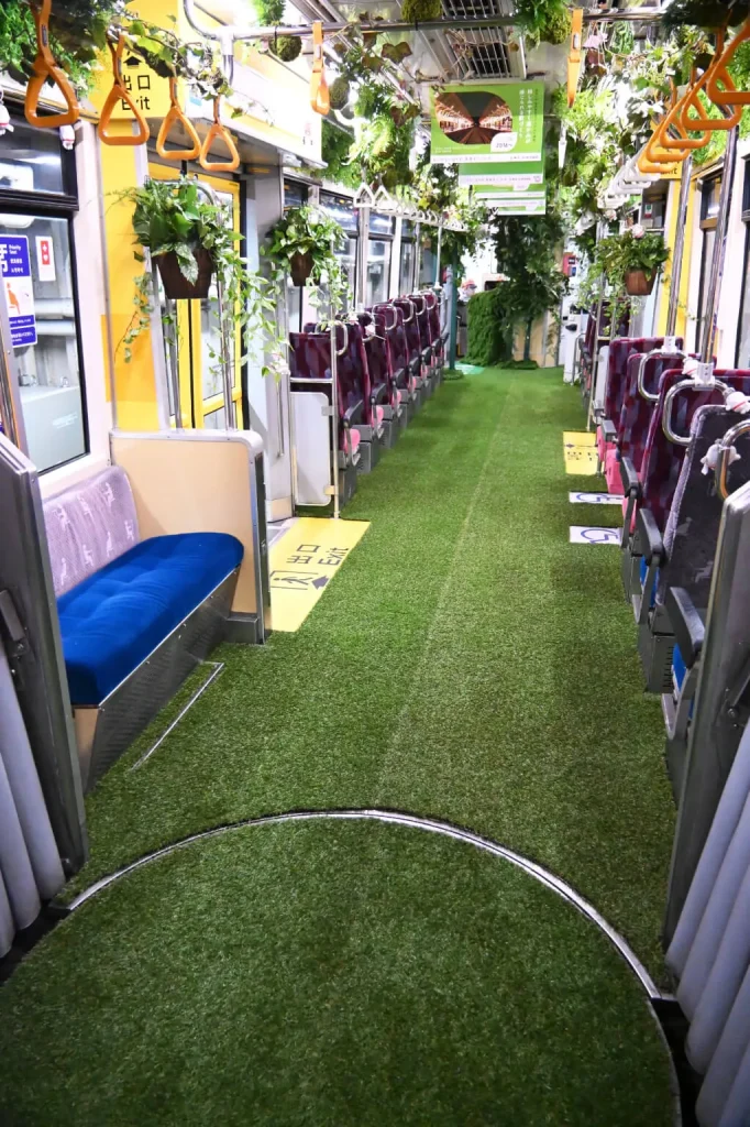 世田谷線100周年記念「のるるんグリーンパーク」野沢園施工事例　グリーンレンタル