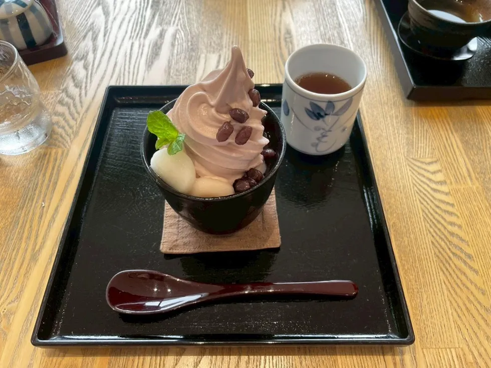 野沢園blog 姫路研修旅行 あずきパフェ